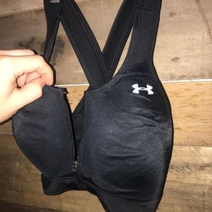 Black Zip UA Sports Bra
